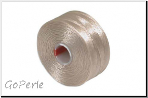 S-Lon, Size D, Beading Thread, Fdelgarn, beige, 1 Spule